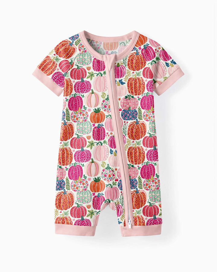 Pumpkin & Bloom Bamboo Shorty Zippy