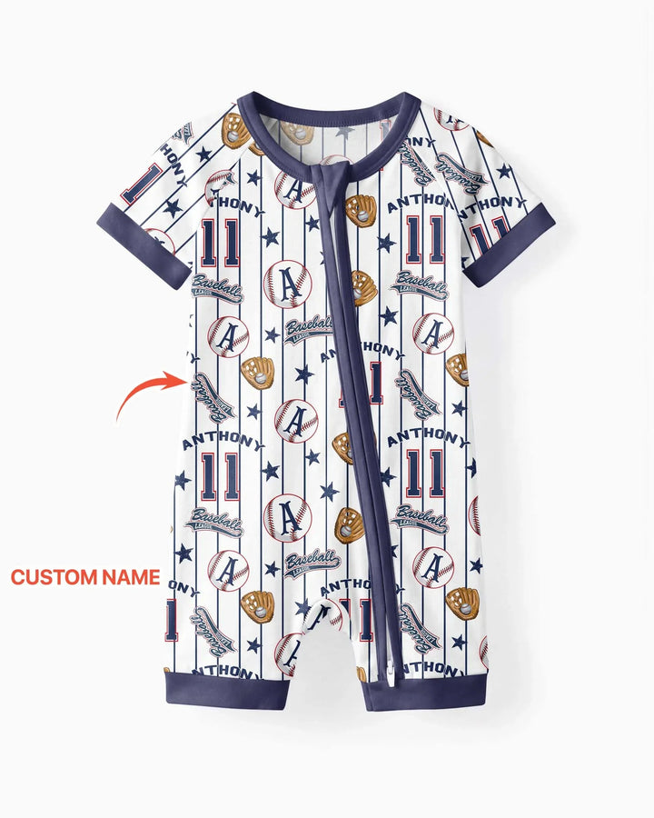 Custom Name Baseball Time Bamboo Shorty Zippy