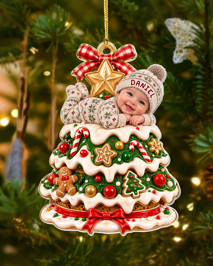 Gingerbread Tree Baby Acrylic Ornament