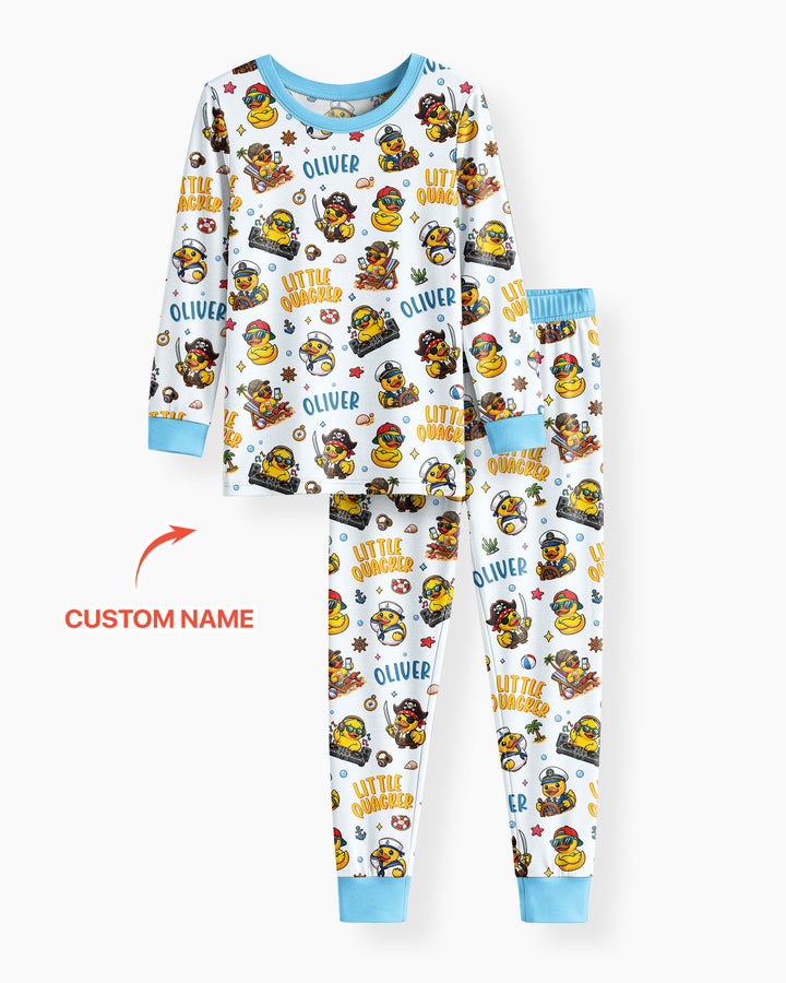 Little Quacker Bamboo Two Piece Long Sleeve Pajama Set