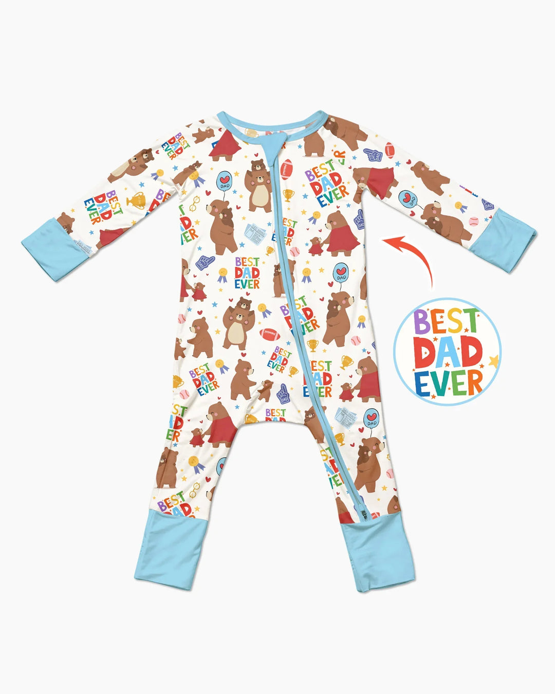 Best Daddy Bear Ever Family Matching Bamboo Convertible Zippy