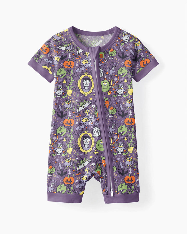 Halloween Monster Fun Bamboo Shorty Zippy