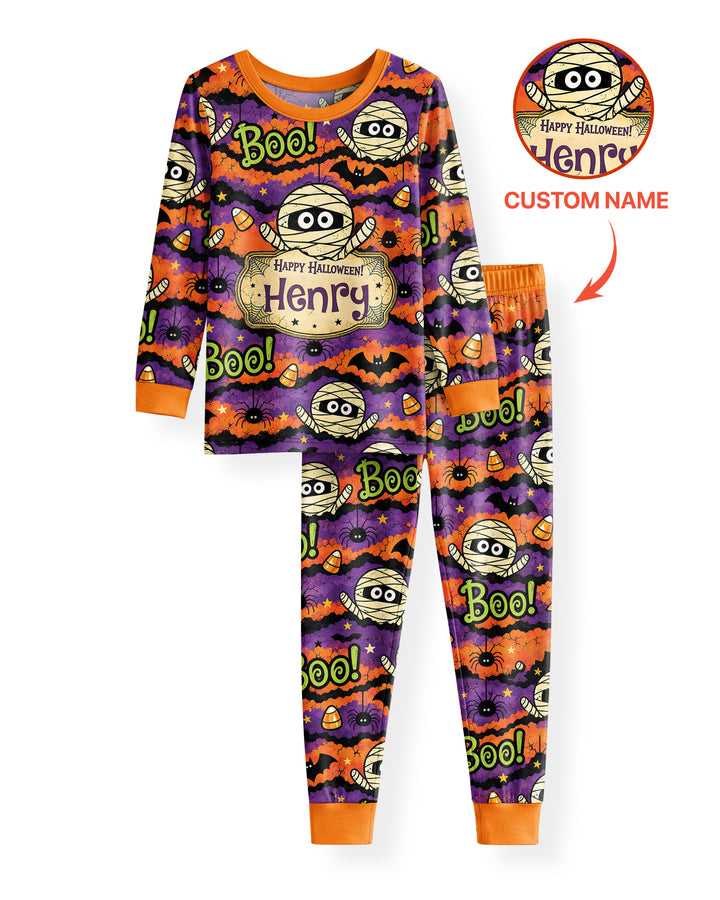 Boo Boo Halloween Bamboo Two Piece Long Sleeve Pajama Set