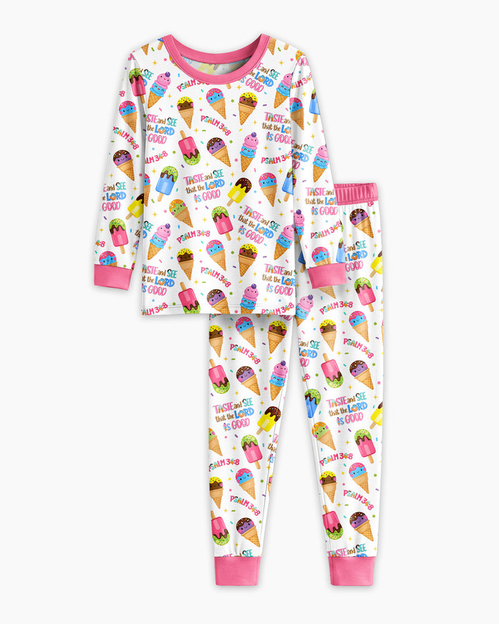 Template Bamboo Two Piece Long Sleeve Pyjamas Set