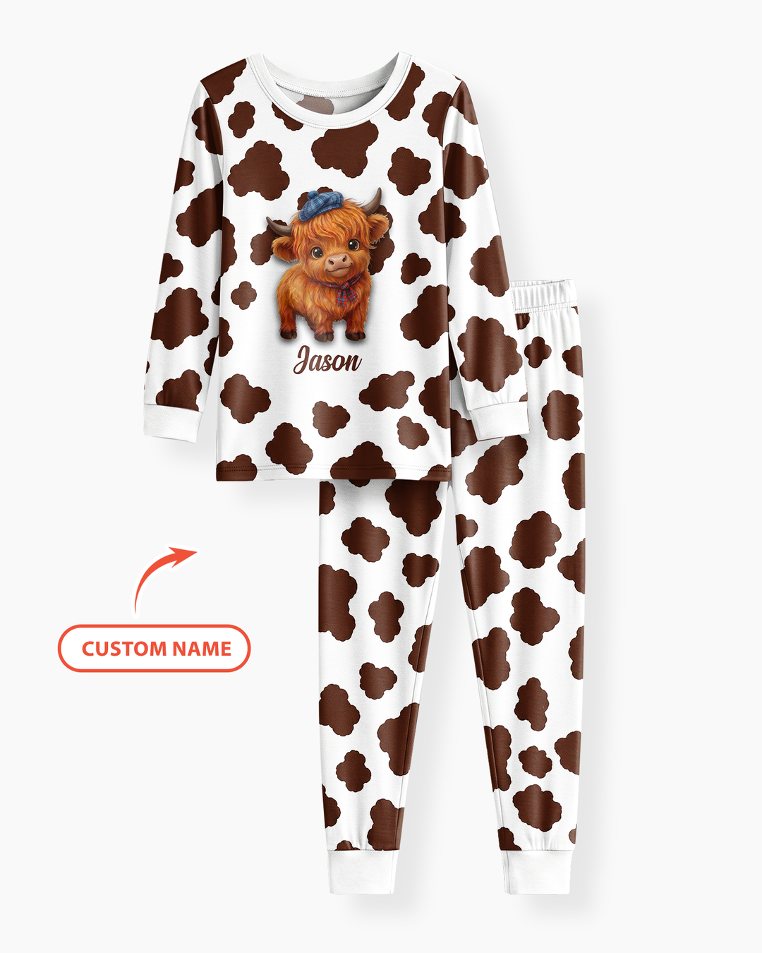 Cozy Moo Dreams Bamboo Two Piece Long Sleeve Pajama Set