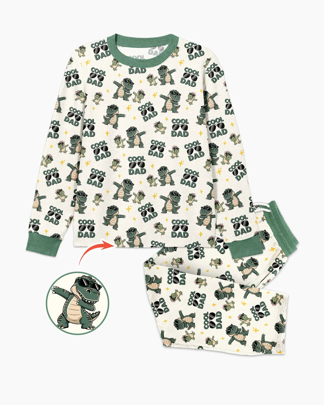 Cool Dino Daddy & Me Matching Bamboo Men's Pajama Set