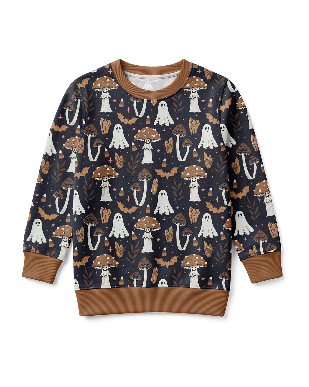 Retro Halloween Whimsy Bamboo Crewneck Sweatshirt