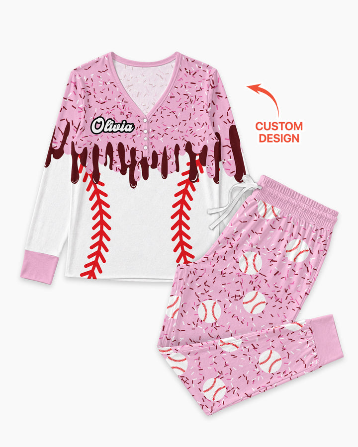 Icecream Drip Scale Bamboo Women Pajama Set