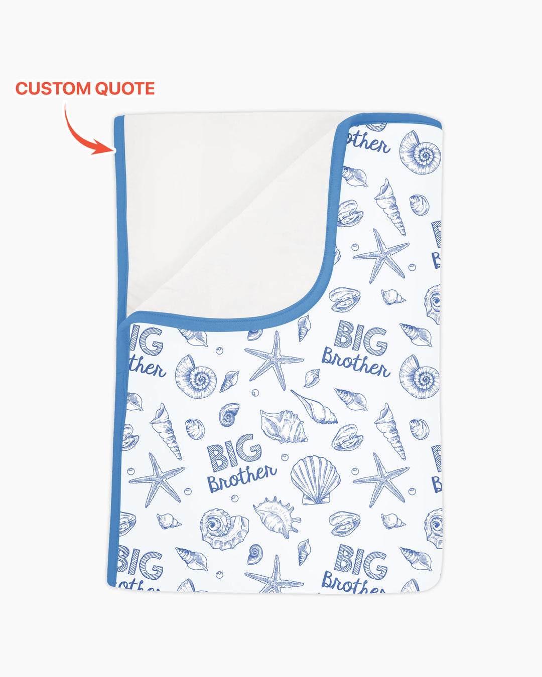 Coquette Seashell Matching Sibling Bamboo Blanket