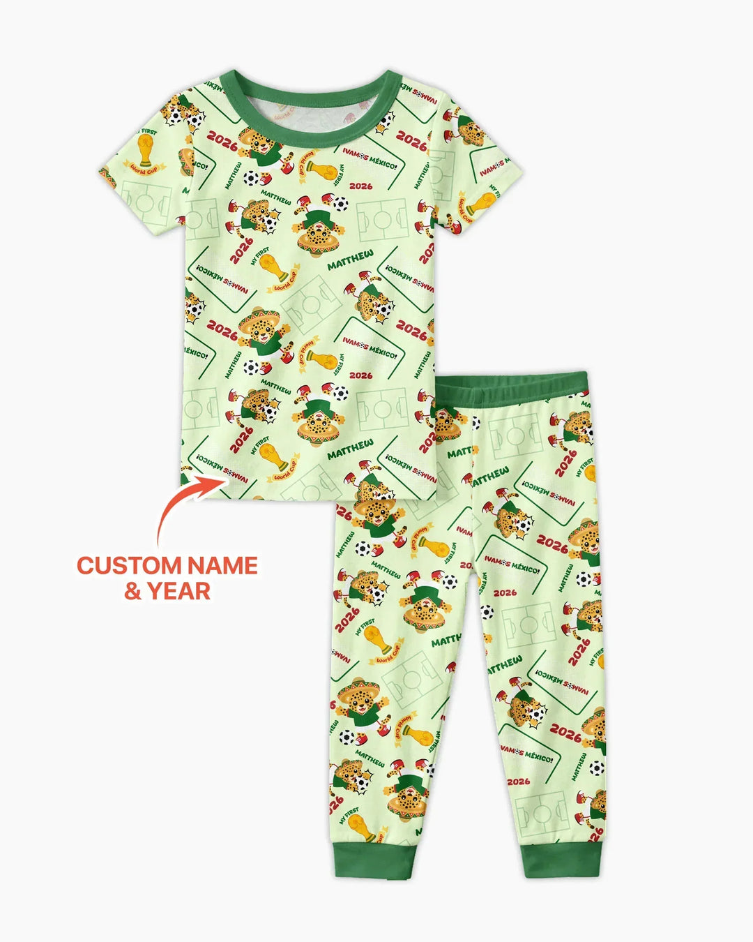 My First World Cup Bamboo Two Piece Short Sleeve Pajama Set