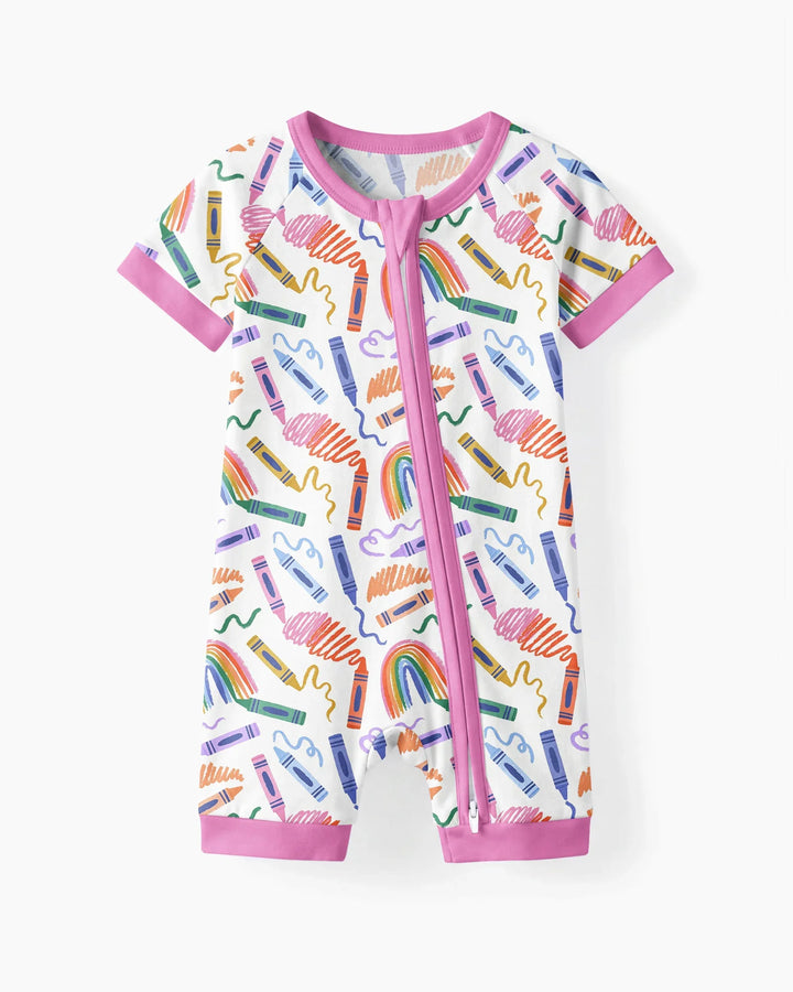 Crayon Chaos Bamboo Shorty Zippy