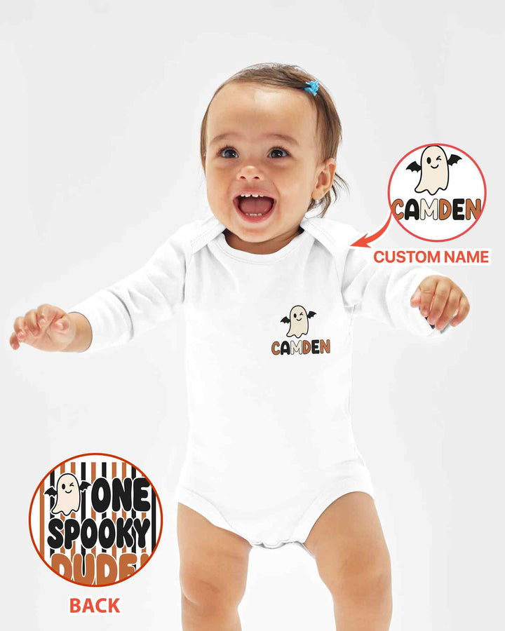 Personalized One Spooky Dude Bamboo Bodysuit