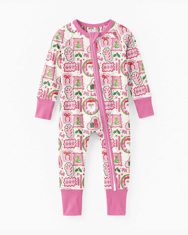 Fa La La Pink Christmas Bamboo Convertible Zippy