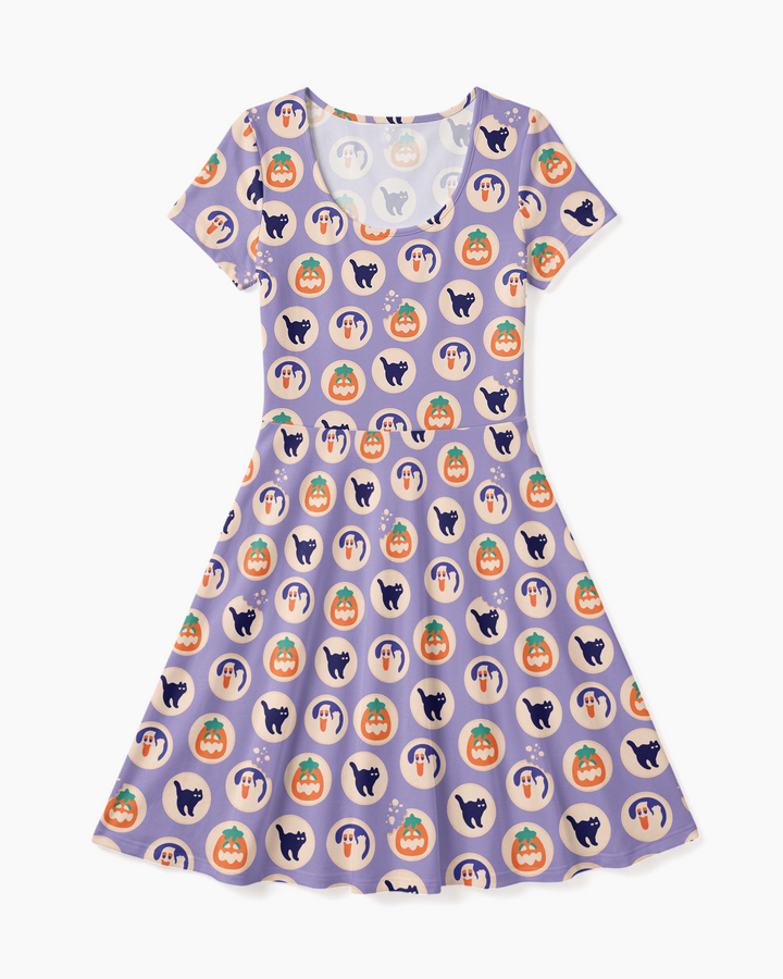 Boo Crew Bamboo Women’s Short Sleeve Twirl Dress