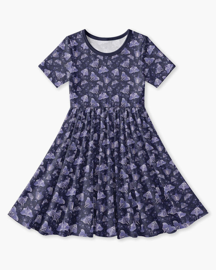 Very Peri Moths Bamboo Twirl Dress
