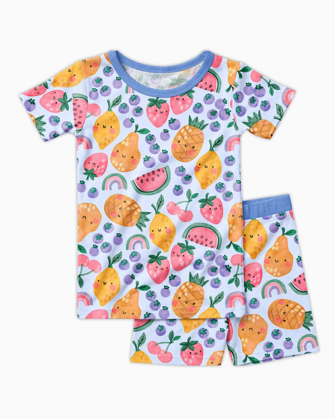 Fruitie Cuties Family Matching Bamboo Two Piece Short Sleeve Shorts Pajama Set