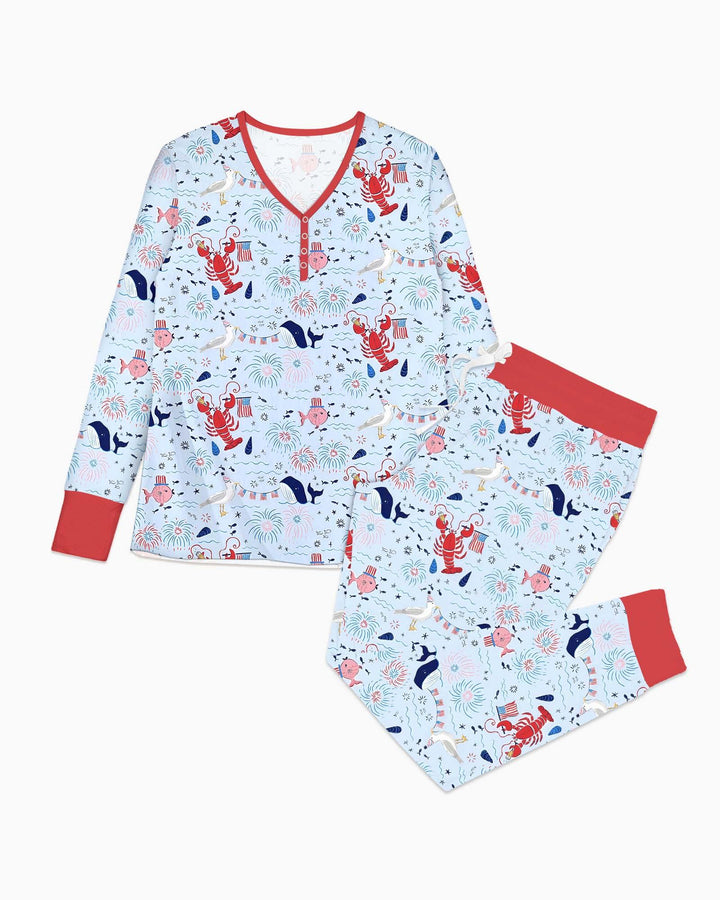 250 Summers Strong Matching Family Bamboo Women Pajama Set