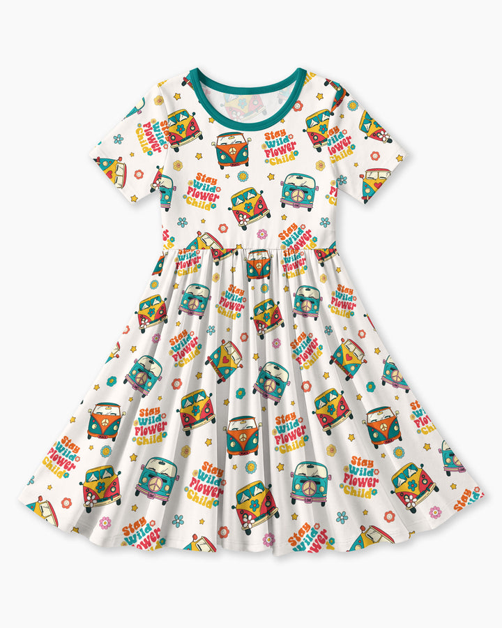 Stay Wild Flower Child Bamboo Twirl Dress