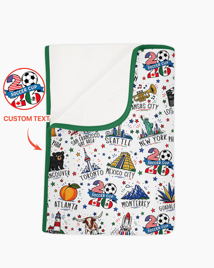 2026 Soccer Cup Host Citties Bamboo Blanket