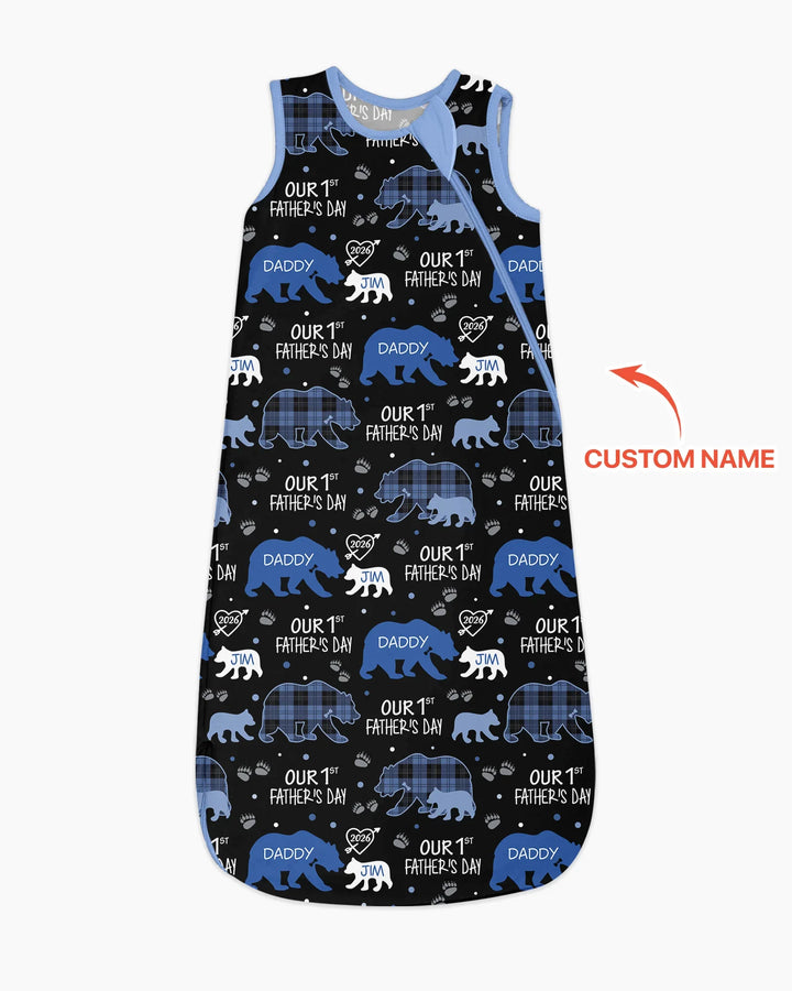 Our 1st Father's Day Daddy Bear & Me Matching Bamboo Sleep Bag