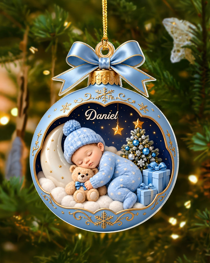 Charming Baby First Christmas 1-Side Photo Acrylic Ornament