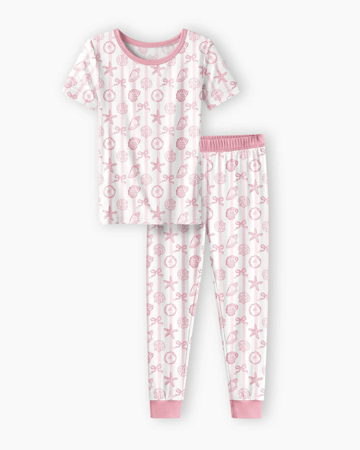 Coastal Keepsakes Family Matching Bamboo Two Piece Short Sleeve Pajama Set