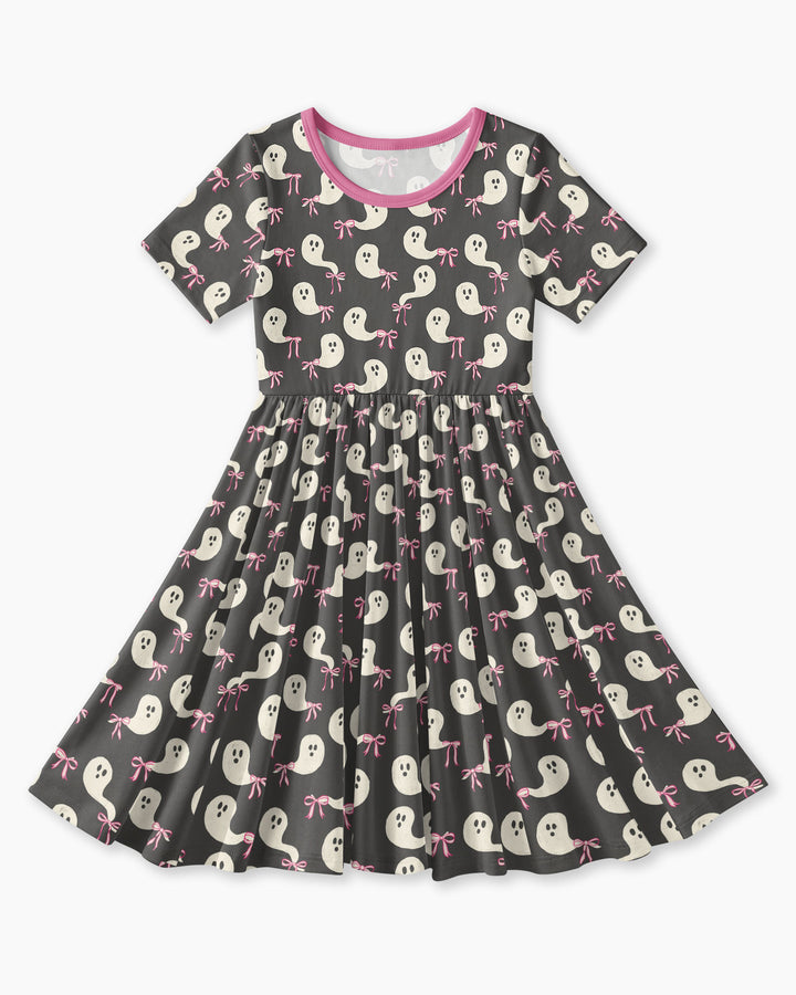 Little Ghosts Bamboo Twirl Dress