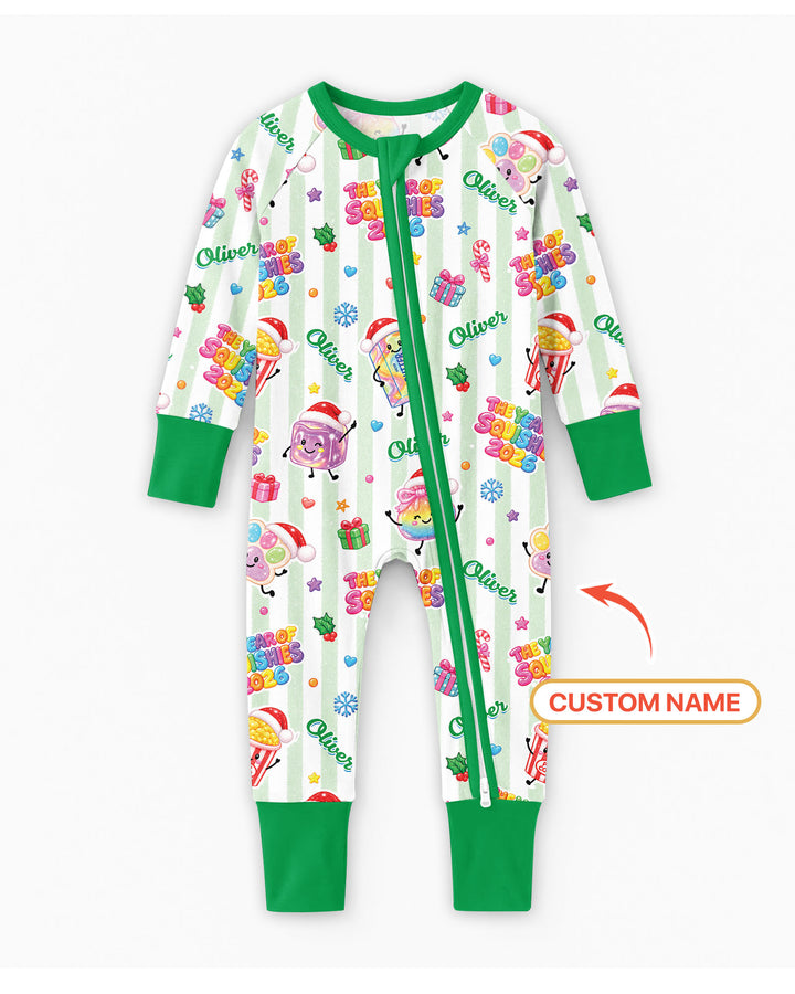 Custom Name The Year of Squishies 2026 Bamboo Convertible Zippy