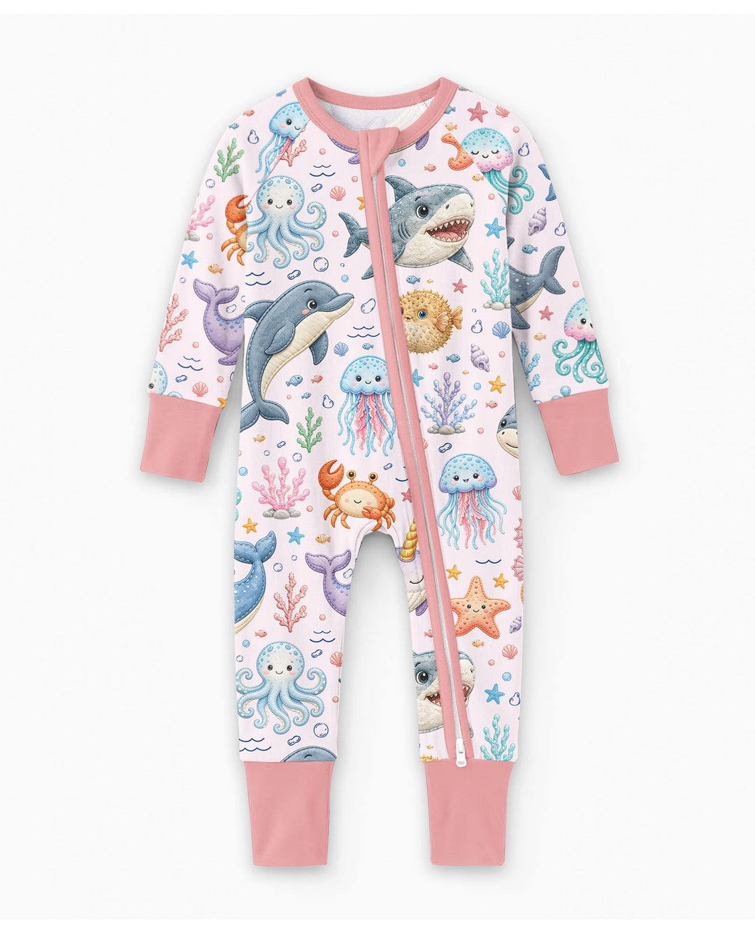 Cute Ocean Animals Bamboo Convertible Zippy