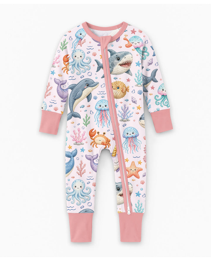Cute Ocean Animals Bamboo Convertible Zippy