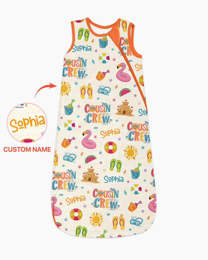 Custom Name Summer 2026 Cousin Crew Bamboo Sleep Bag