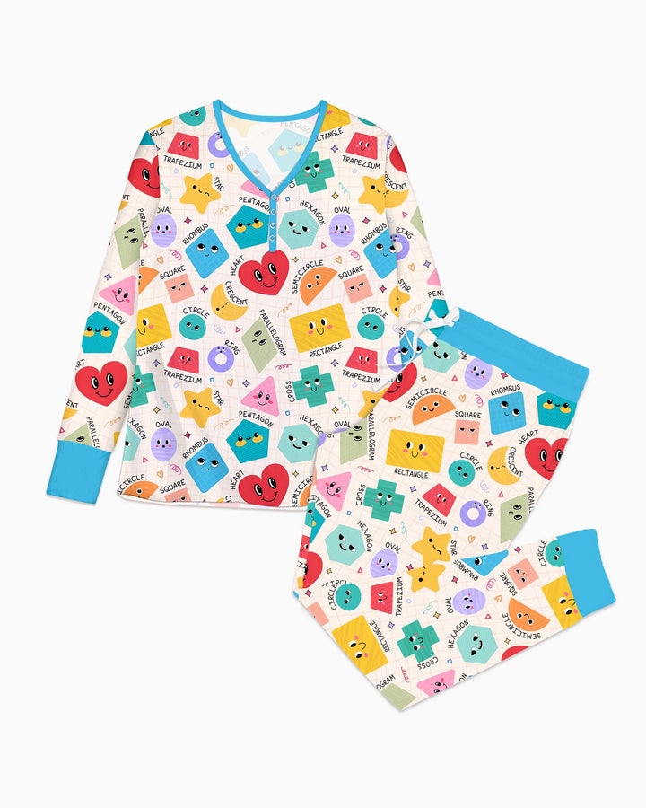 Happy Shape Squad Family Matching Bamboo Women Pajama Set