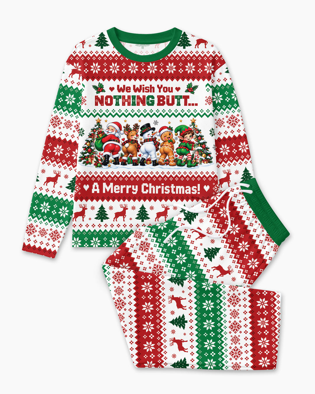 We Wish You Nothing Butt A Merry Christmas Bamboo Men's Pajama Set