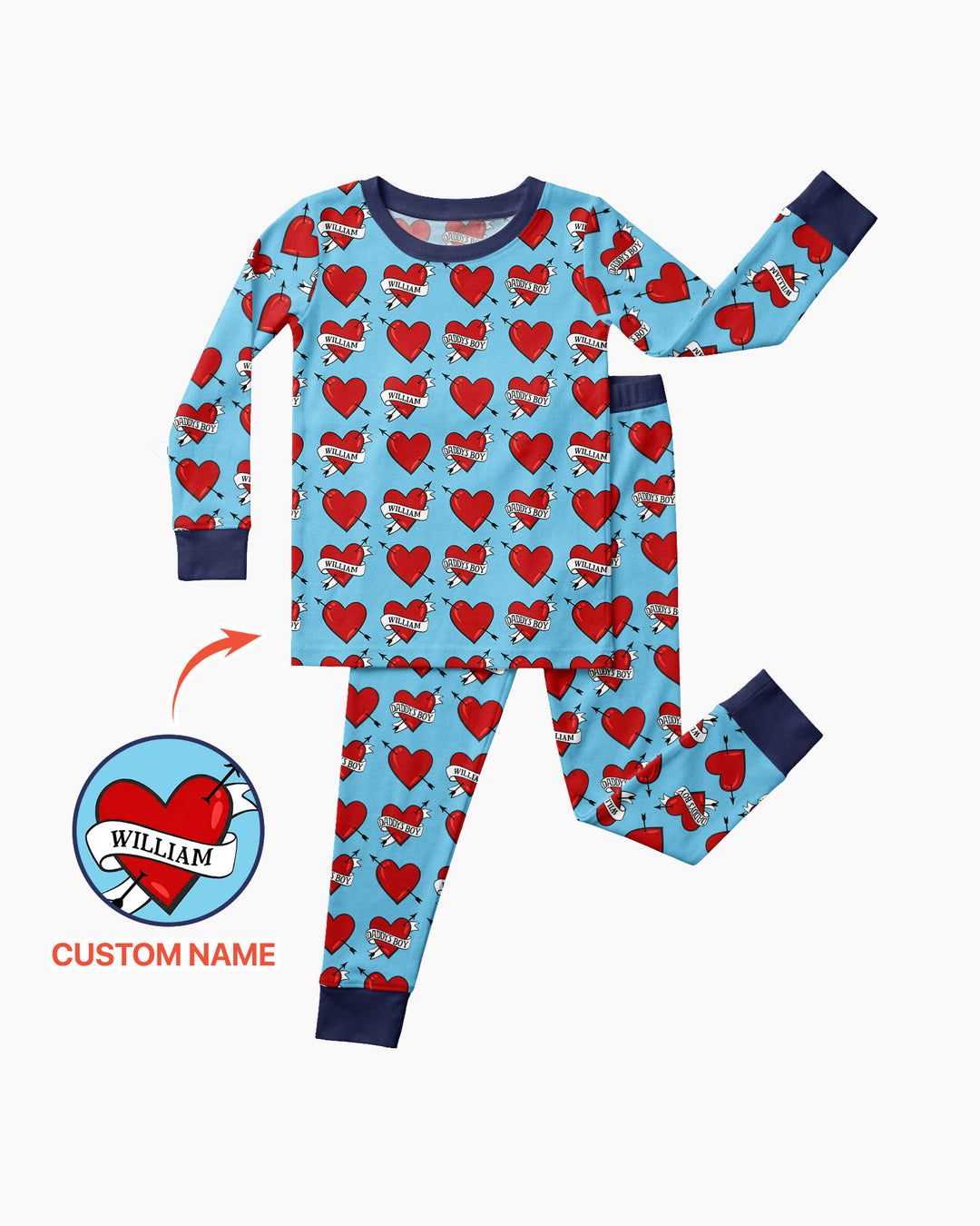 Dad's Kids Bamboo Two Piece Long Sleeve Pajama Set