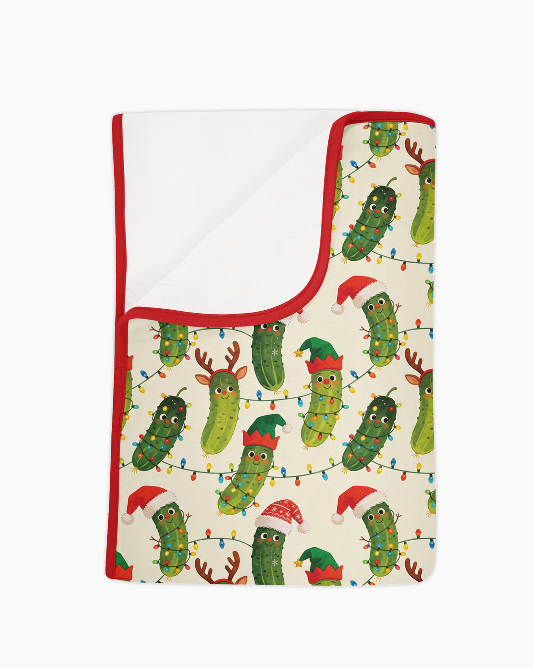 Cheerful Christmas Pickle Bamboo Blanket