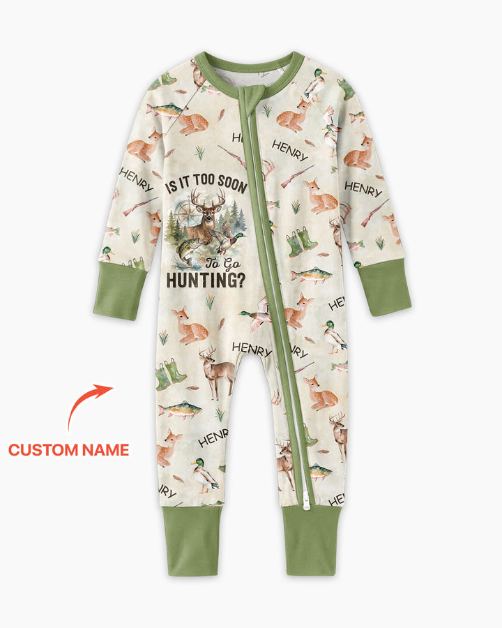 Is It Too Soon To Go Hunting Custom Name Bamboo Convertible Zippy