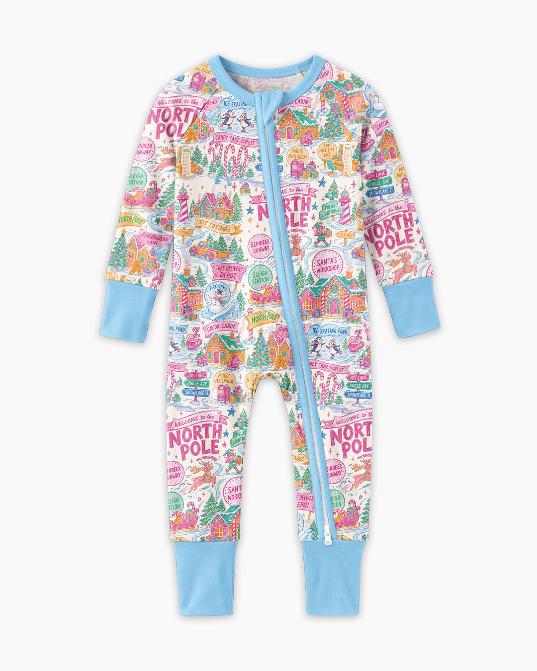 Pink North Pole Wonderland Bamboo Convertible Zippy
