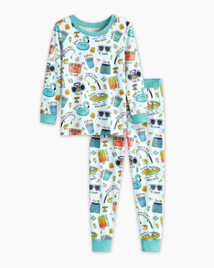 Lake Days Bamboo Two Piece Long Sleeve Pajama Set