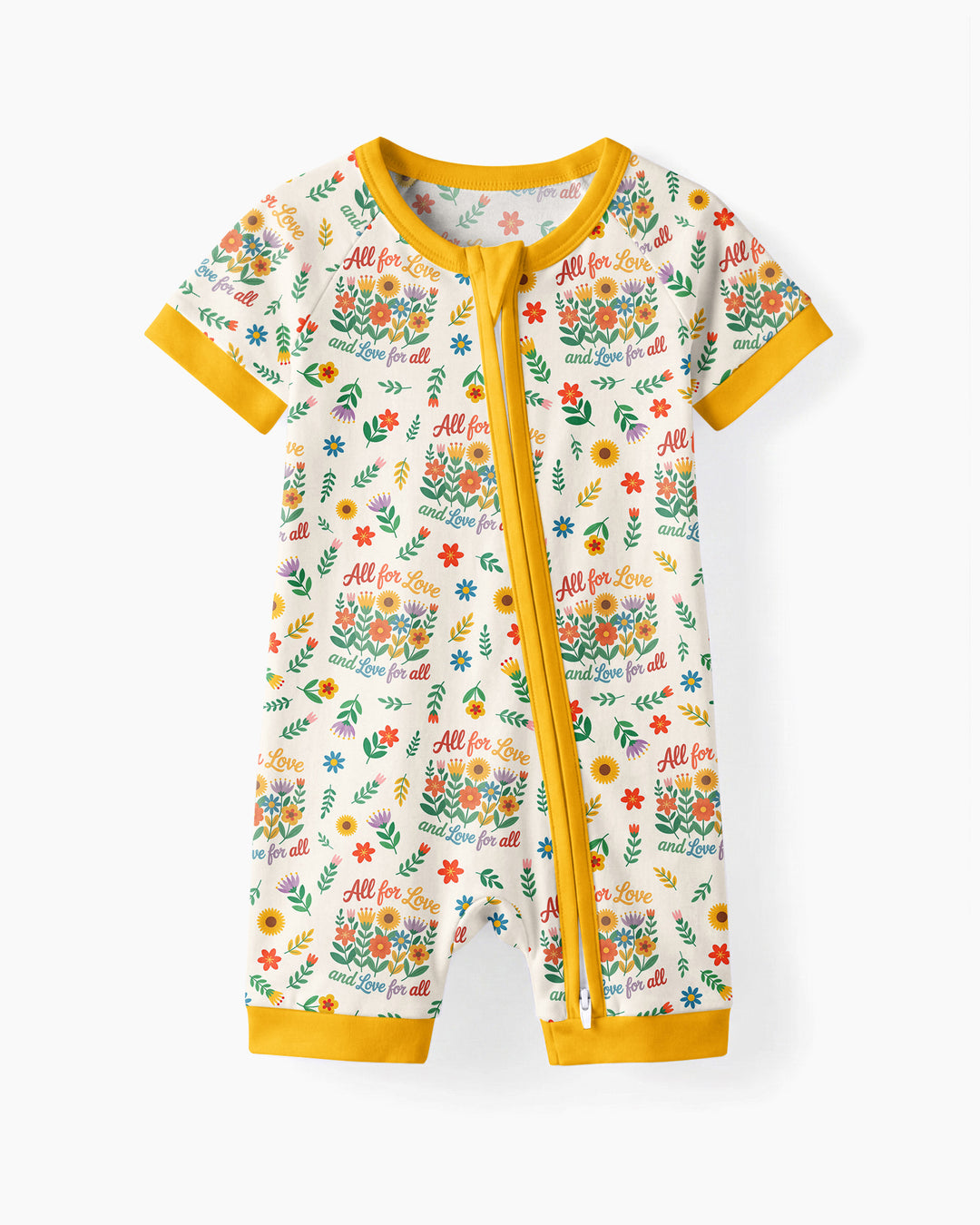 Love For All Family Matching Bamboo Shorty Zippy