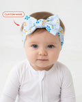 Custom Name Favourite Blue Dog Family Matching Headband