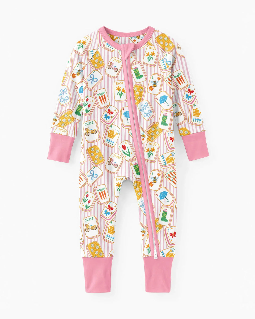 Mahjong Club Mommy & Me Matching Bamboo Convertible Zippy