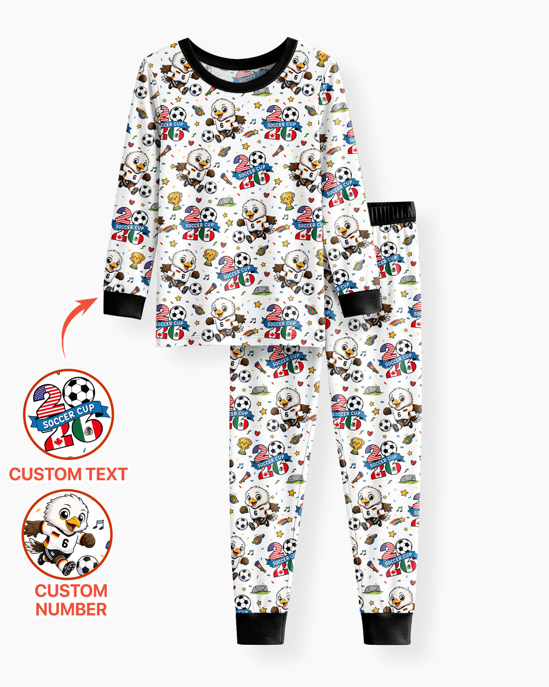 We Are The Champions Soccer Cup 2026 Bamboo Two Piece Long Sleeve Pajama Set