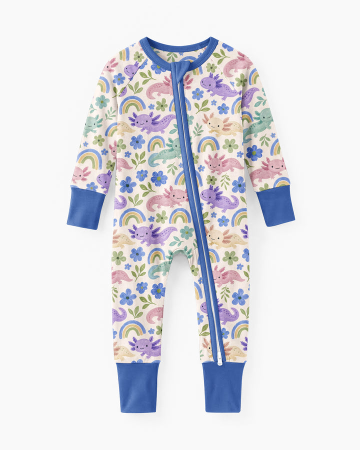 Axolotl Rainbow Bamboo Convertible Zippy