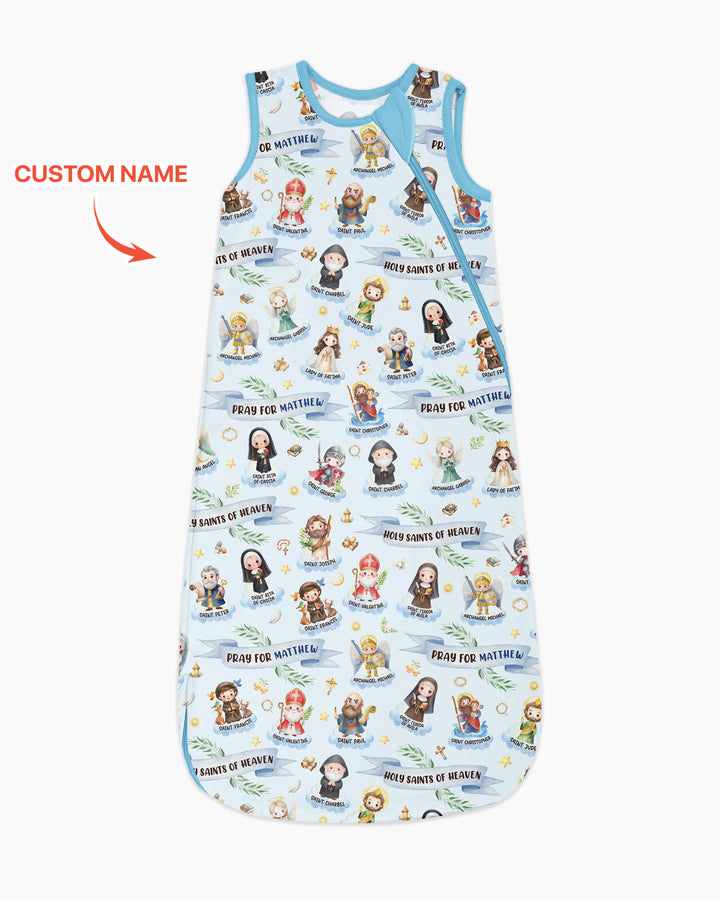 Holy Saints of Heaven Custom Name Bamboo Sleep Bag