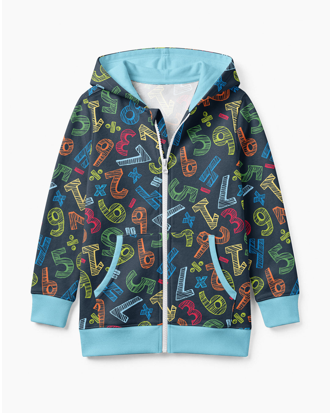 Math Doodles Bamboo Zip Hoodie