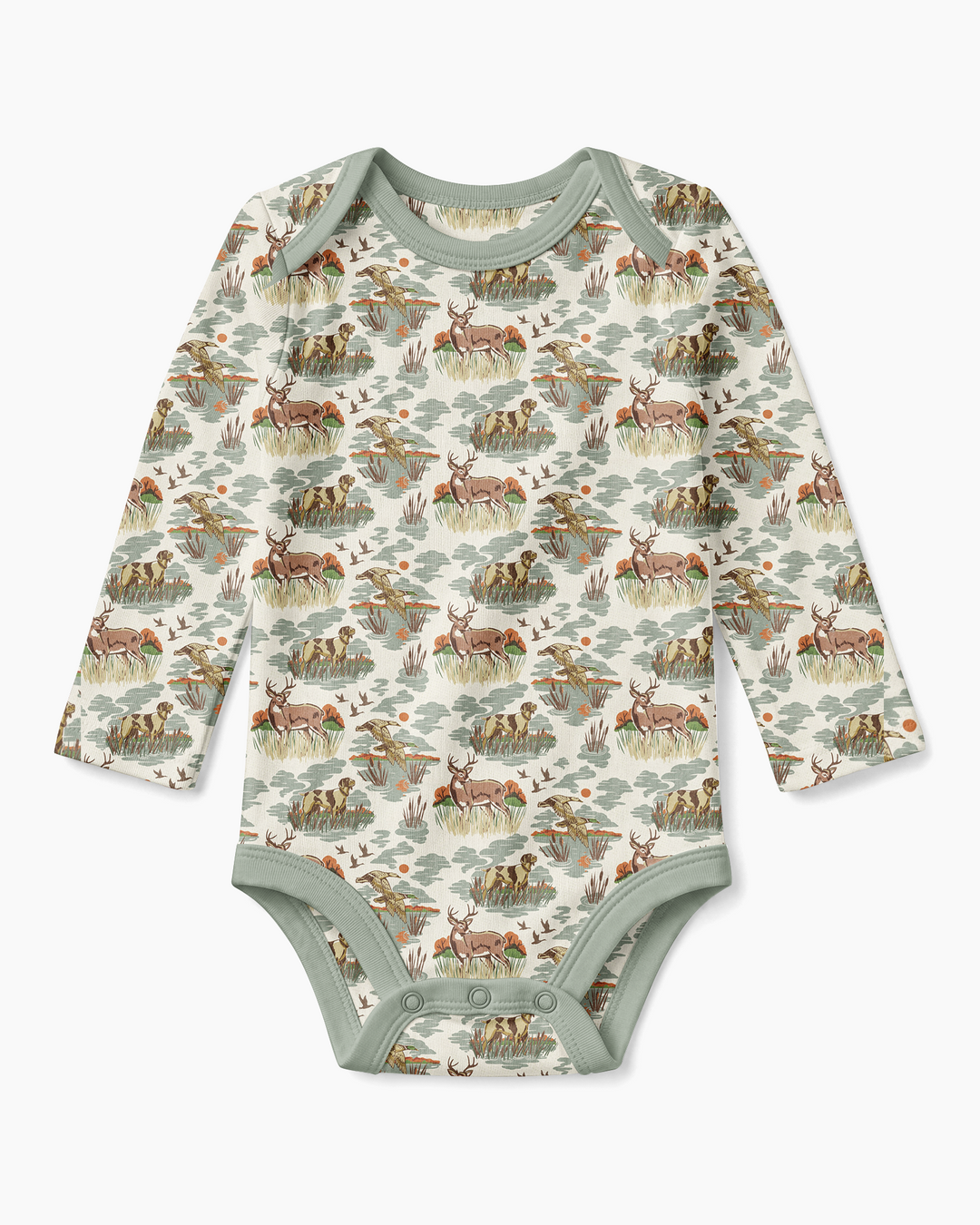 Vintage Hunting Season Daddy& Me Matching Bamboo Bodysuit