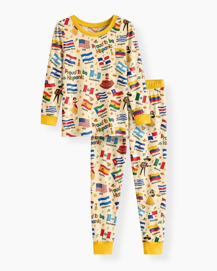 Proud To Be Hispanic Bamboo Two Piece Long Sleeve Pajama Set