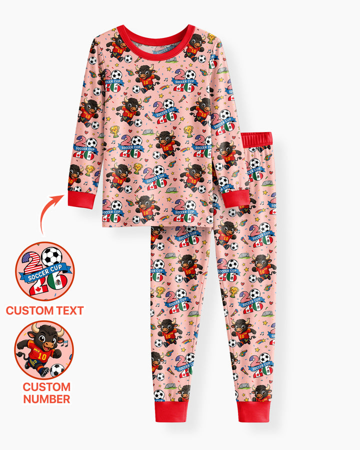 We Are The Champions Soccer Cup 2026 Bamboo Two Piece Long Sleeve Pajama Set
