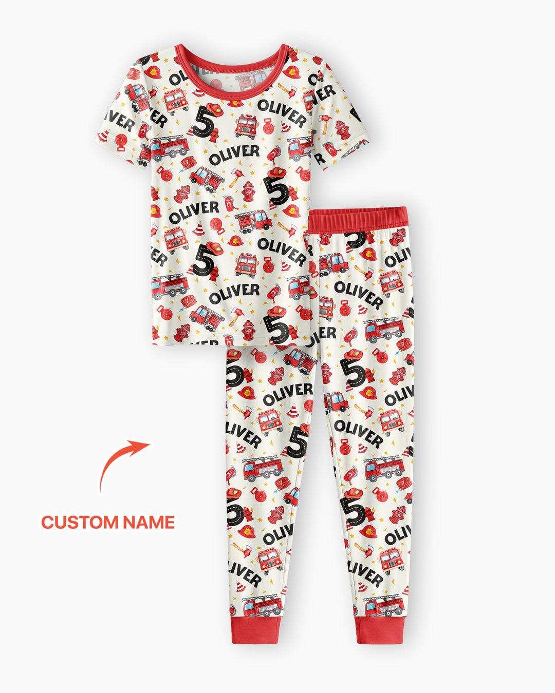 CUSTOM Template Bamboo Two Piece Short Sleeve Pyjamas Set