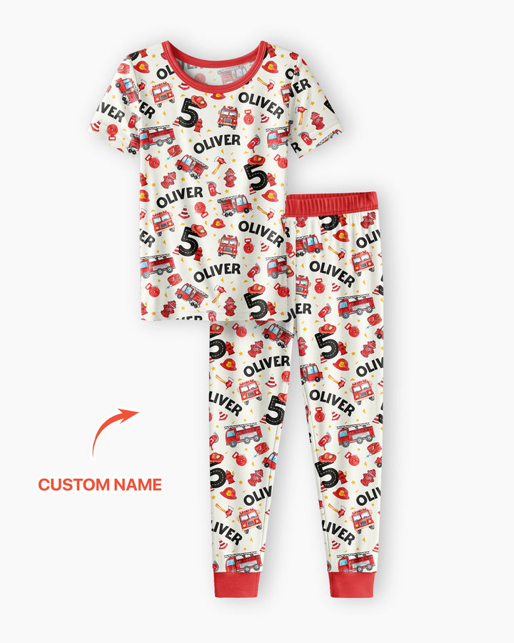 CUSTOM Template Bamboo Two Piece Short Sleeve Pyjamas Set